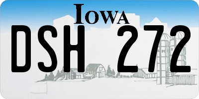 IA license plate DSH272