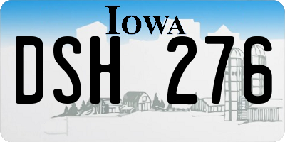 IA license plate DSH276