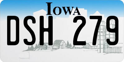 IA license plate DSH279