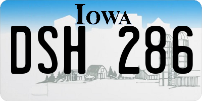 IA license plate DSH286