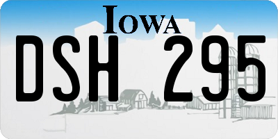 IA license plate DSH295