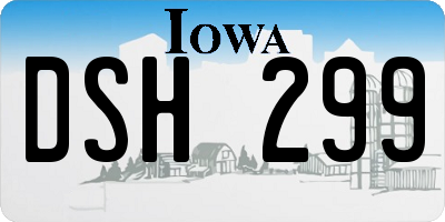 IA license plate DSH299