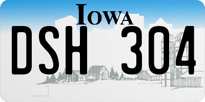 IA license plate DSH304