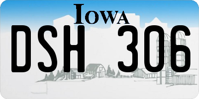 IA license plate DSH306