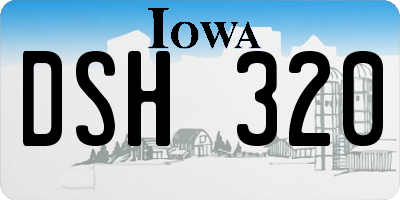 IA license plate DSH320