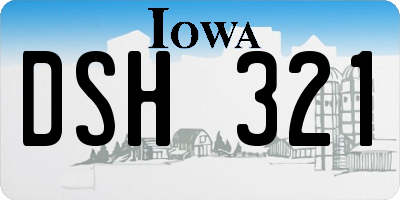 IA license plate DSH321