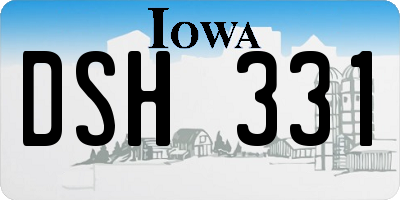IA license plate DSH331
