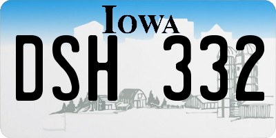 IA license plate DSH332