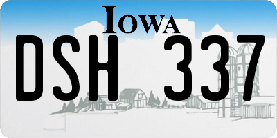 IA license plate DSH337