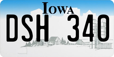 IA license plate DSH340