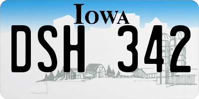 IA license plate DSH342