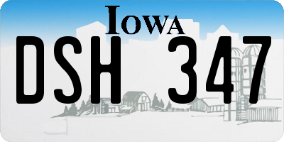 IA license plate DSH347