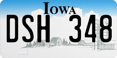 IA license plate DSH348