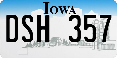 IA license plate DSH357
