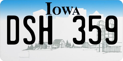 IA license plate DSH359