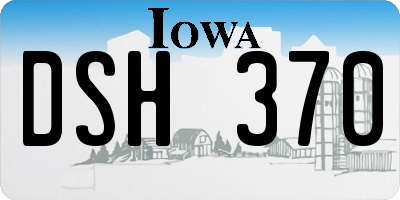 IA license plate DSH370