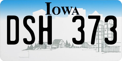 IA license plate DSH373
