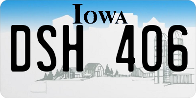 IA license plate DSH406
