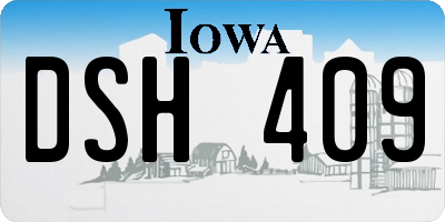 IA license plate DSH409