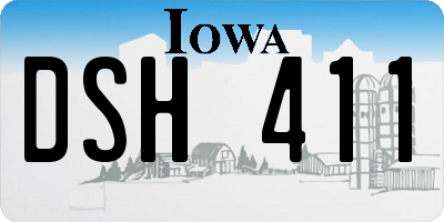 IA license plate DSH411