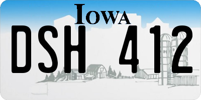 IA license plate DSH412
