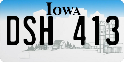 IA license plate DSH413
