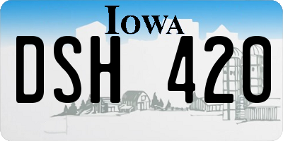IA license plate DSH420