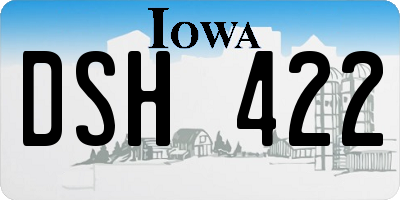 IA license plate DSH422