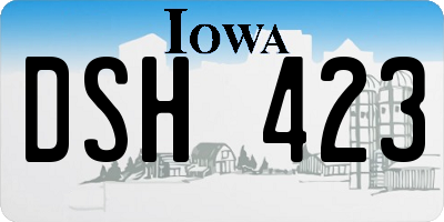 IA license plate DSH423