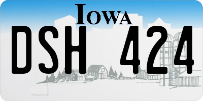 IA license plate DSH424