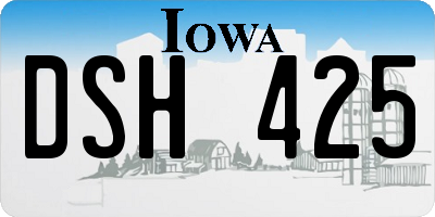 IA license plate DSH425