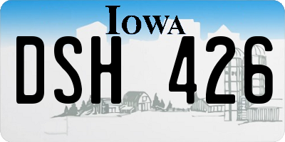 IA license plate DSH426