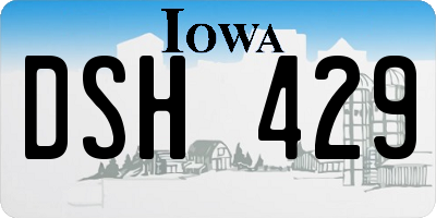 IA license plate DSH429