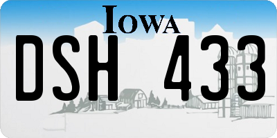 IA license plate DSH433