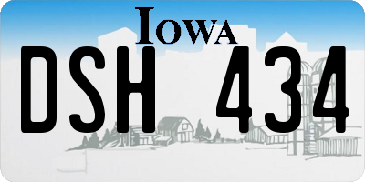 IA license plate DSH434