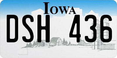 IA license plate DSH436