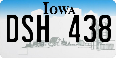 IA license plate DSH438