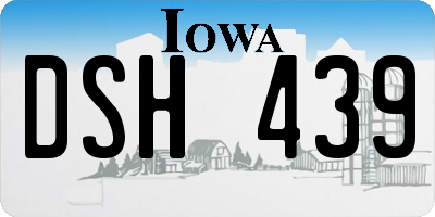 IA license plate DSH439
