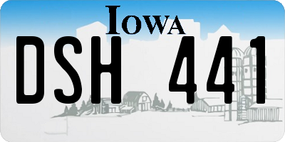 IA license plate DSH441