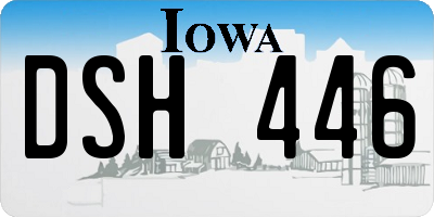 IA license plate DSH446