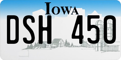 IA license plate DSH450
