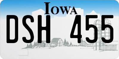 IA license plate DSH455