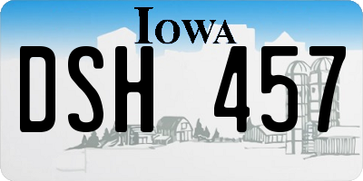 IA license plate DSH457