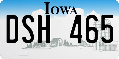 IA license plate DSH465