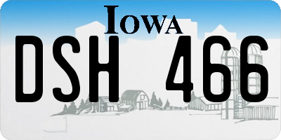 IA license plate DSH466