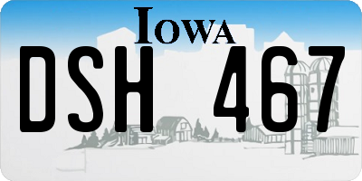IA license plate DSH467