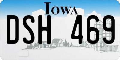 IA license plate DSH469