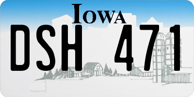 IA license plate DSH471