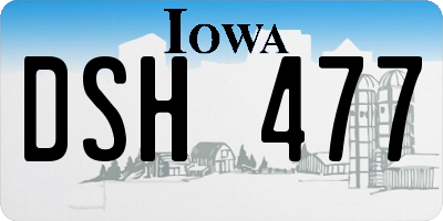 IA license plate DSH477