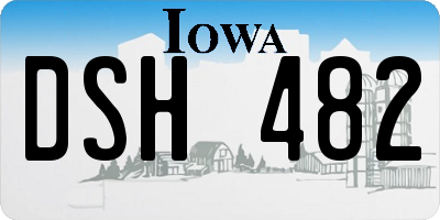 IA license plate DSH482